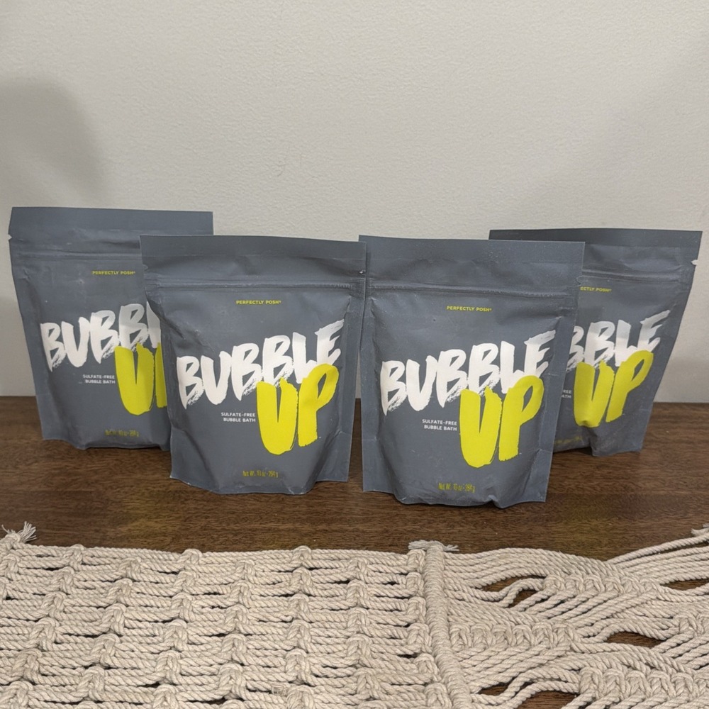 Perfectly Posh Bubble Up Sulfate Free Bubble Bath 10oz Retired Set Of 4 NEW